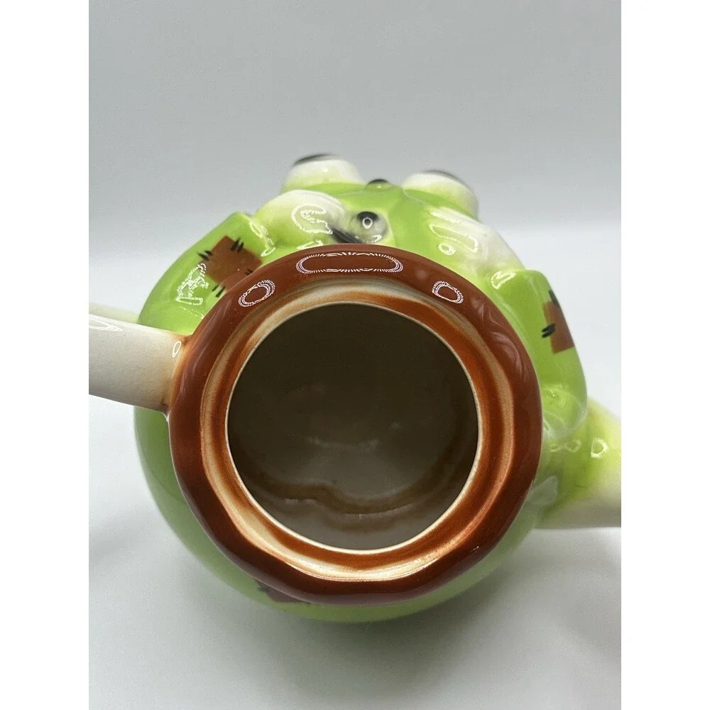 Tony Wood Studio Scarecrow Clown Teapot & Egg Cup Set England AS-IS Repair